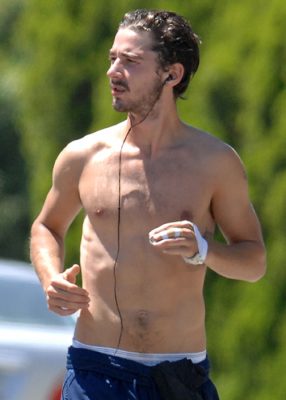 Shia LaBeouf takes his shirt off for a run near his home Pictured: Shia LaBeouf Ref: SPL112460 150709 Picture by: Richard Beetham / Splash News Splash News and Pictures Los Angeles:310-821-2666 New York:212-619-2666 London:870-934-2666 photodesk@splashnews.com 